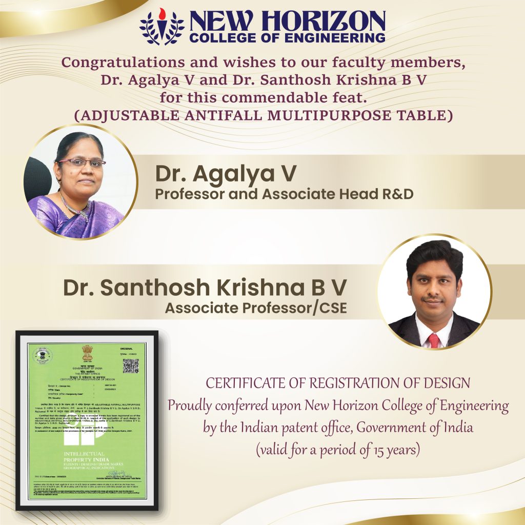 Patents - New Horizon College Of Engineering