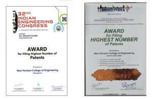 Award for Filing Highest Number of Patents